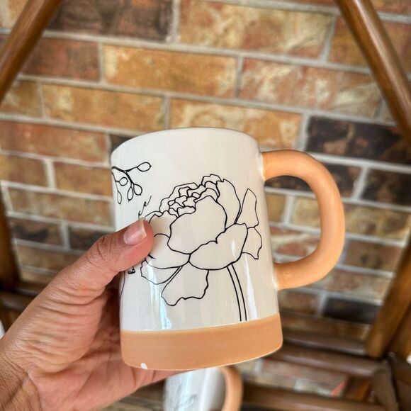 Young's Inc Set of (4) 15-oz Ceramic Human Nature Mugs bohemian earthy mug set - Picture 2 of 5